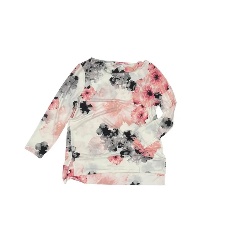 Blouse Ls By Ellen Tracy In Floral Print, Size:S