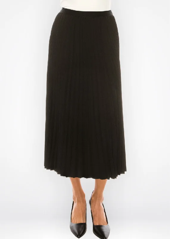 Classic Pleated Black Skirt