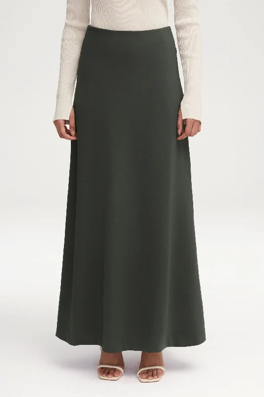 Essential Jersey A-Line Maxi Skirt - Dark Forest