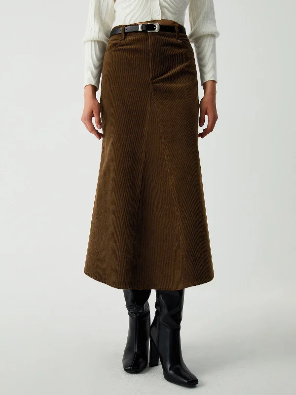 BerryBetty - Maple Corduroy Midi Skirt