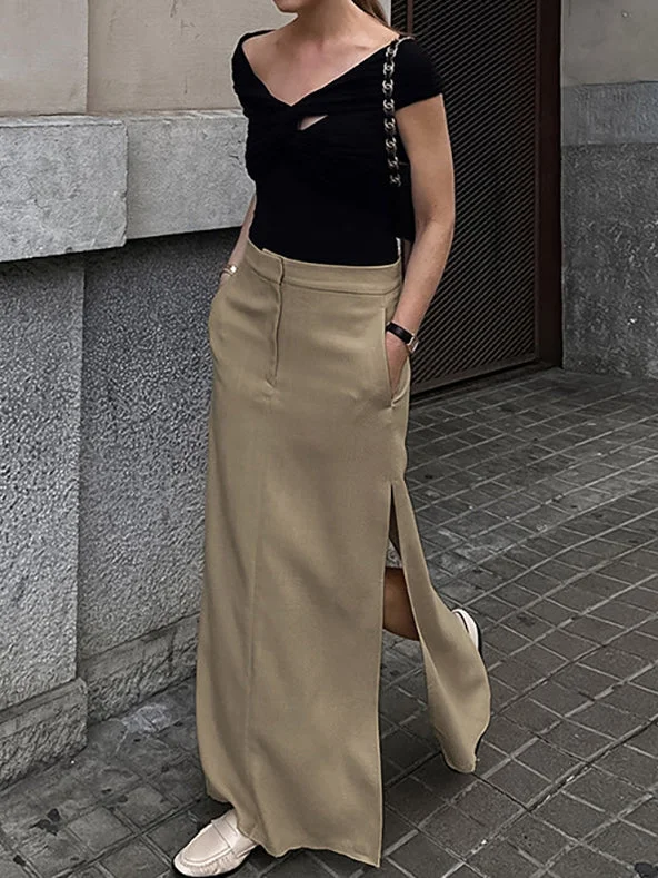 BerryBetty - No Clarity Pockets Maxi Skirt