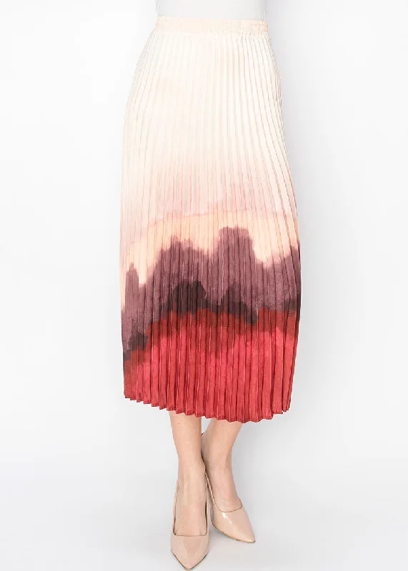 Sunset Ombre Pleated Skirt