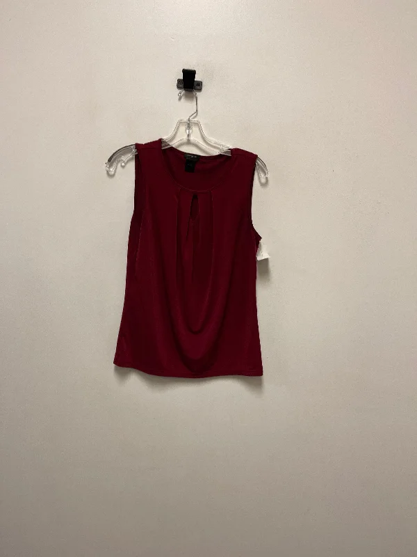 Top Sleeveless By Ann Taylor In Red, Size: S