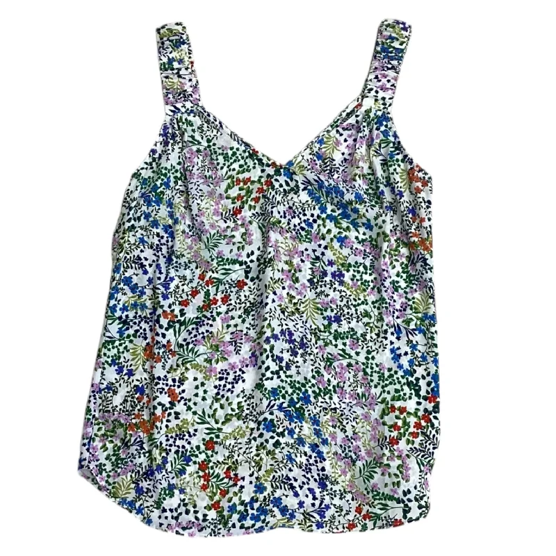 Top Sleeveless By Cabi In Floral Print, Size: Xs