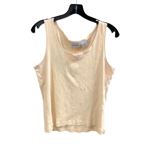 Top Sleeveless By Chicos In Beige, Size: L