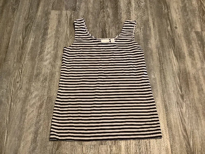 Top Sleeveless By Chicos In Black & White, Size: S