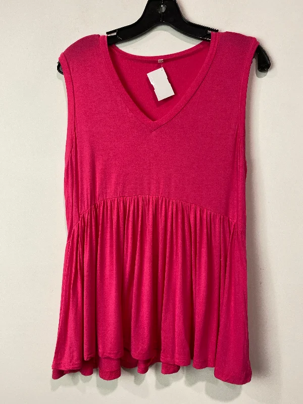 Top Sleeveless By Clothes Mentor In Pink, Size: Xl