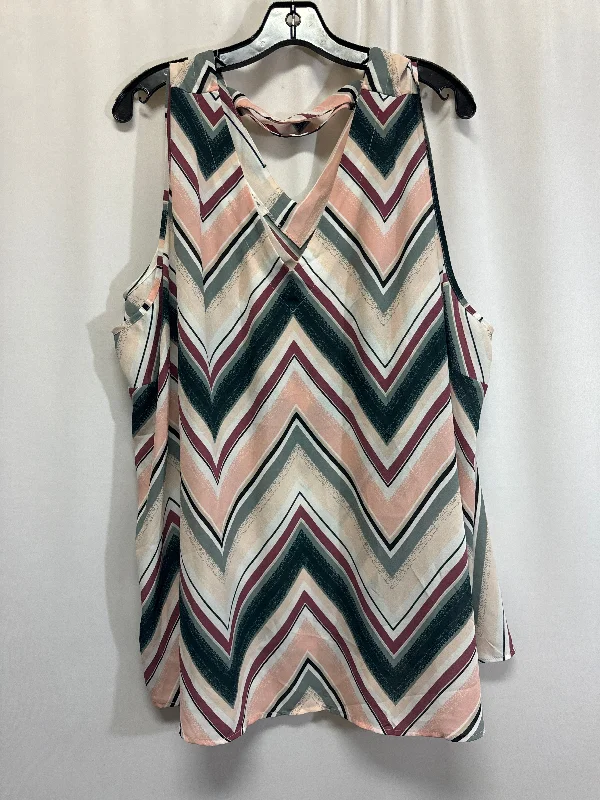 Top Sleeveless By Maurices In Peach, Size: 1x