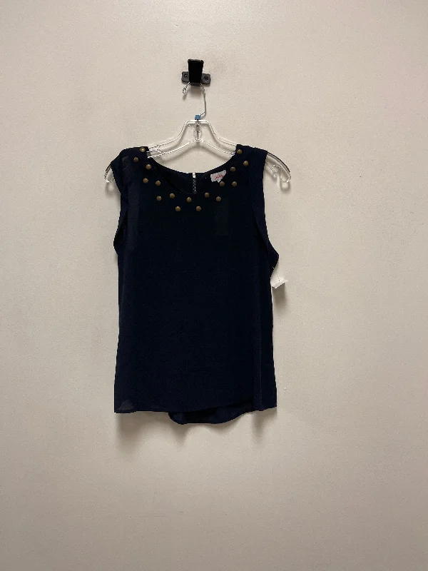 Top Sleeveless By Pixley In Navy, Size: M