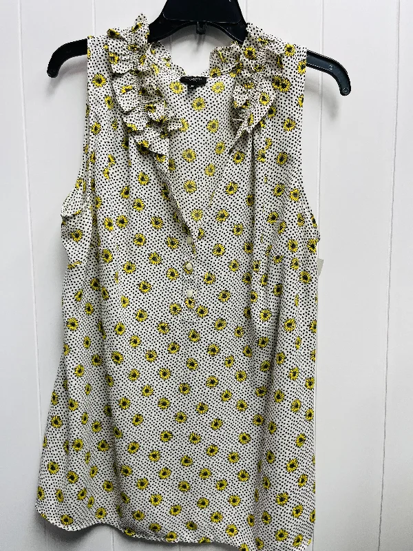 Top Sleeveless By Talbots In Yellow, Size: 1x