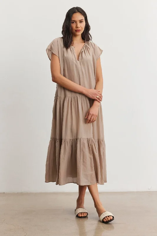 ADA SILK COTTON VOILE DRESS