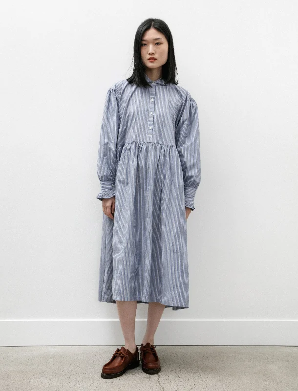 Japanese Striped Shirting Lydbrook Dress Blue/White