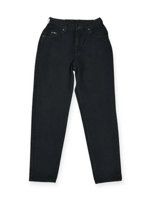 Jeans Straight By Lee In Black Denim, Size: 8