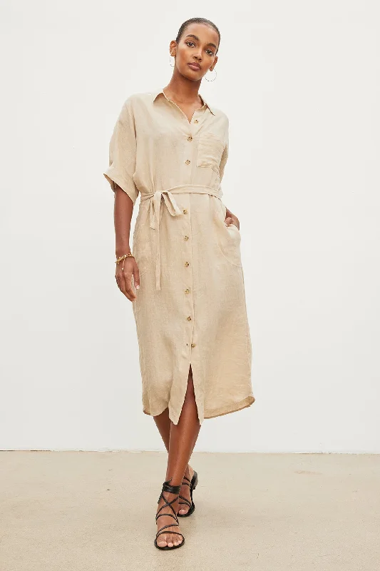 SANDRA LINEN DRESS