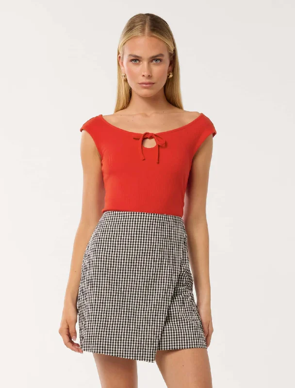 Audrey Tie Front Top