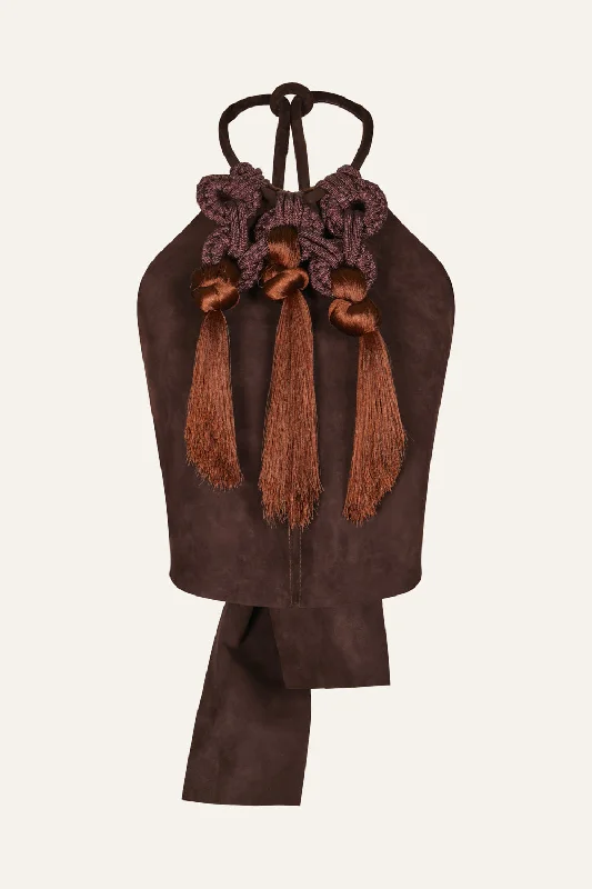 Kell Knot Top in Chocolate