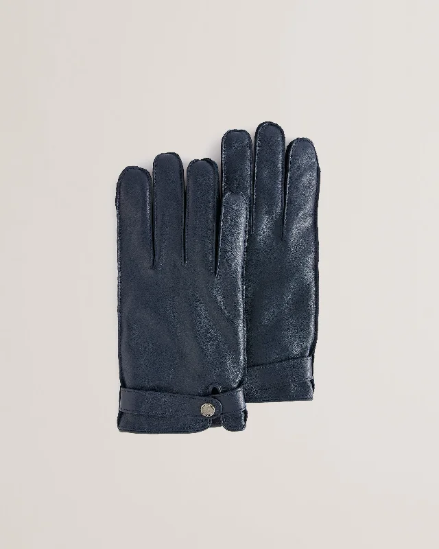 Alexxs Leather Gloves Navy