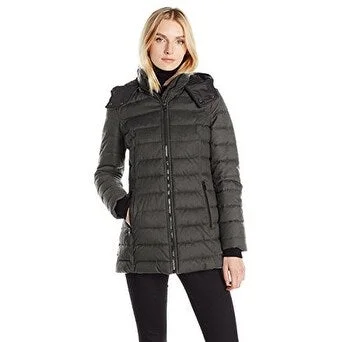 Nautica Hooded Puffer Coat Charcoal Extra Large