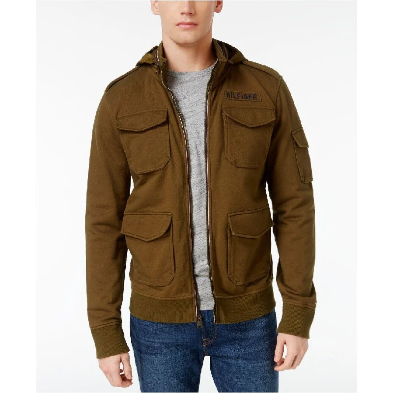 Tommy Hilfiger Men's Ernesto Full-Zip Cotton Jacket Olive - Medium