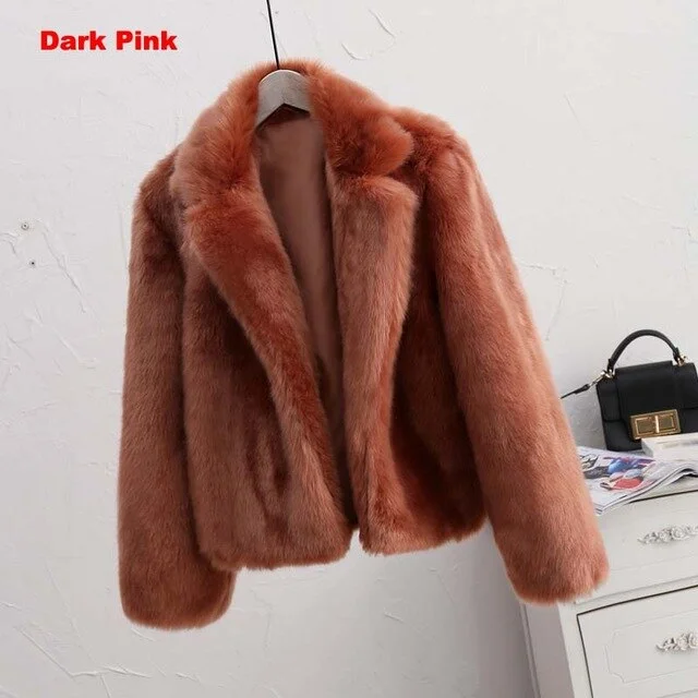 dark pink faux fur