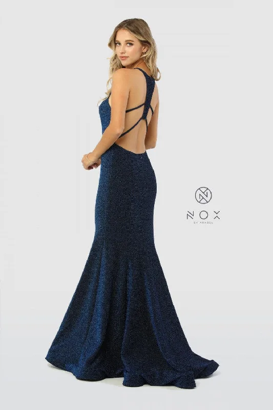 Long Open Back Prom Dress Evening Gown