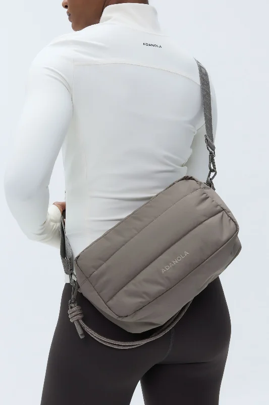 Branded Multi-Strap Bag - Taupe